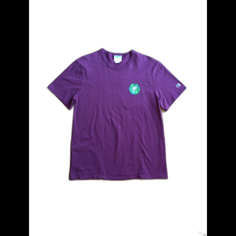 Champion Vintage Purple Earth Alien T-Shirt Men's Large - Picture 2 of 9